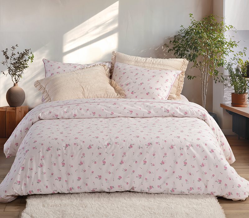 ΣΕΤ ΠΑΠΛΩΜΑΤΟΘΗΚΗ ΥΠΕΡΔΙΠΛΗ LORALEY 240X230 NEF-NEF HOMEWARE, 100% ΒΑΜΒΑΚΙ