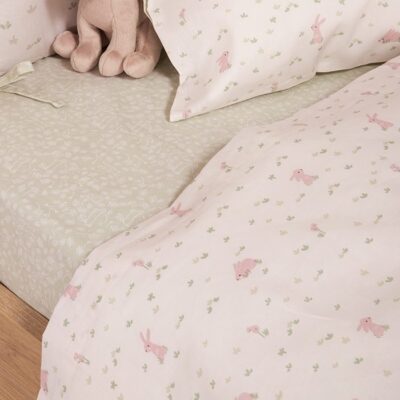 ΒΡΕΦΙΚΑ ΣΕΤ ΣΕΝΤΟΝΙΑ ΚΟΥΝΙΑΣ COUNTRY BUNNY  NEF-NEF HOMEWARE, 100% ΒΑΜΒΑΚΙ - Image 4