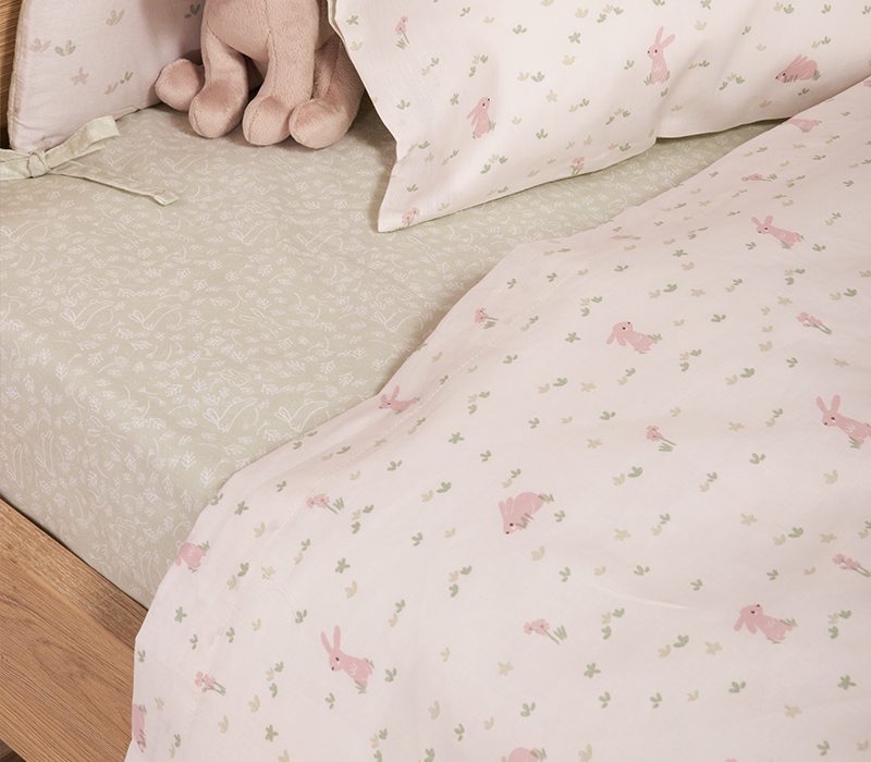 ΒΡΕΦΙΚΑ ΣΕΤ ΣΕΝΤΟΝΙΑ ΚΟΥΝΙΑΣ COUNTRY BUNNY  NEF-NEF HOMEWARE, 100% ΒΑΜΒΑΚΙ - Image 4