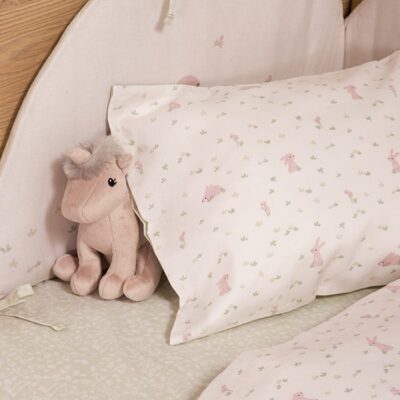 ΒΡΕΦΙΚΑ ΣΕΤ ΣΕΝΤΟΝΙΑ ΚΟΥΝΙΑΣ COUNTRY BUNNY  NEF-NEF HOMEWARE, 100% ΒΑΜΒΑΚΙ - Image 5