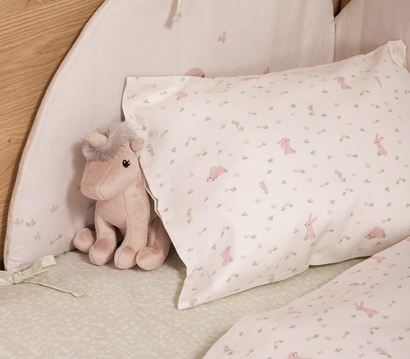 ΒΡΕΦΙΚΑ ΣΕΤ ΣΕΝΤΟΝΙΑ ΚΟΥΝΙΑΣ COUNTRY BUNNY  NEF-NEF HOMEWARE, 100% ΒΑΜΒΑΚΙ - Image 5