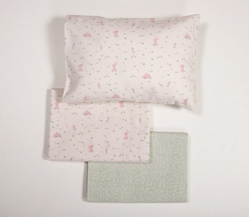 ΒΡΕΦΙΚΑ ΣΕΤ ΣΕΝΤΟΝΙΑ ΚΟΥΝΙΑΣ COUNTRY BUNNY  NEF-NEF HOMEWARE, 100% ΒΑΜΒΑΚΙ - Image 6