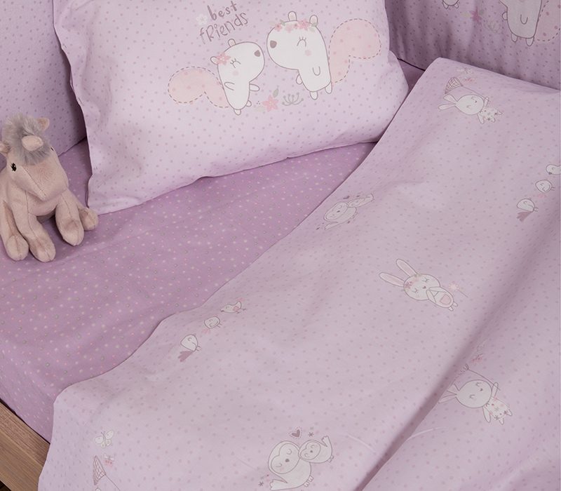 ΒΡΕΦΙΚΑ ΣΕΤ ΣΕΝΤΟΝΙΑ ΚΟΥΝΙΑΣ BEST FRIENDS  NEF-NEF HOMEWARE, 100% ΒΑΜΒΑΚΙ - Image 2