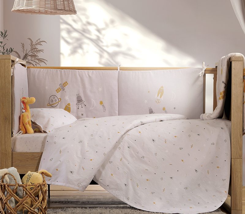 ΒΡΕΦΙΚΑ ΣΕΤ ΣΕΝΤΟΝΙΑ ΚΟΥΝΙΑΣ MY UNIVERSE  NEF-NEF HOMEWARE, 100% ΒΑΜΒΑΚΙ