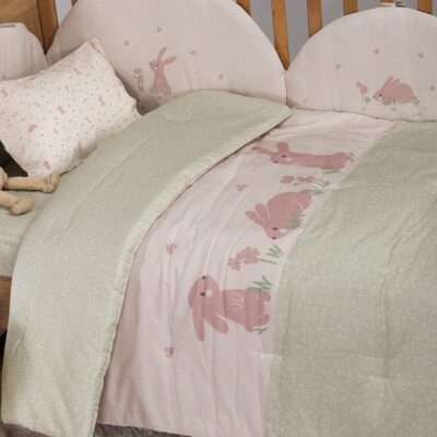 ΒΡΕΦΙΚΟ ΠΑΠΛΩΜΑ COUNTRY BUNNY 110Χ140 NEF-NEF HOMEWARE, ΥΦΑΣΜΑ:100% BAMBΑΚΙ - ΕΣΩΤ:100% ΠΟΛΥΕΣΤΕΡΑΣ - Image 2