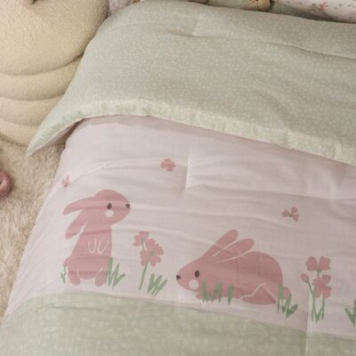 ΒΡΕΦΙΚΟ ΠΑΠΛΩΜΑ COUNTRY BUNNY 110Χ140 NEF-NEF HOMEWARE, ΥΦΑΣΜΑ:100% BAMBΑΚΙ - ΕΣΩΤ:100% ΠΟΛΥΕΣΤΕΡΑΣ - Image 3