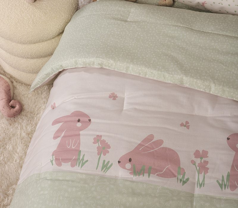 ΒΡΕΦΙΚΟ ΠΑΠΛΩΜΑ COUNTRY BUNNY 110Χ140 NEF-NEF HOMEWARE, ΥΦΑΣΜΑ:100% BAMBΑΚΙ - ΕΣΩΤ:100% ΠΟΛΥΕΣΤΕΡΑΣ - Image 3