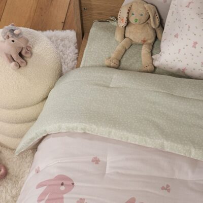 ΒΡΕΦΙΚΟ ΠΑΠΛΩΜΑ COUNTRY BUNNY 110Χ140 NEF-NEF HOMEWARE, ΥΦΑΣΜΑ:100% BAMBΑΚΙ - ΕΣΩΤ:100% ΠΟΛΥΕΣΤΕΡΑΣ - Image 4