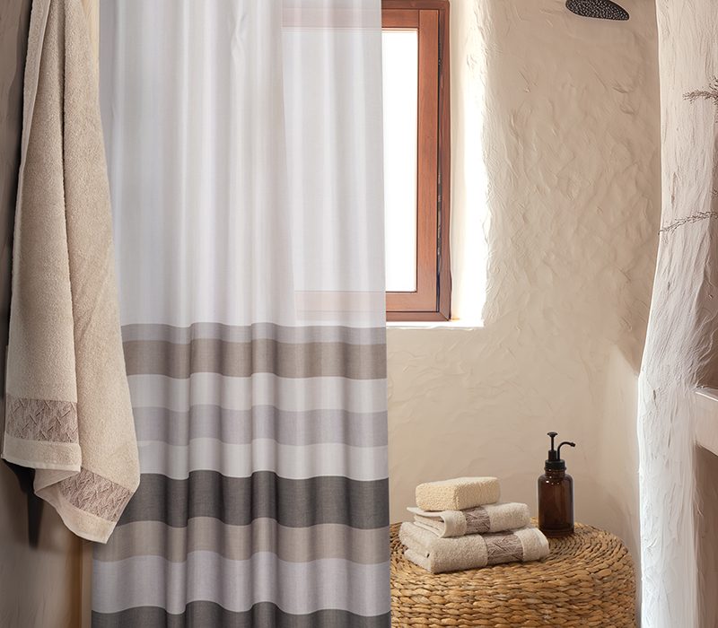 ΚΟΥΡΤΙΝΑ ΜΠΑΝΙΟΥ DEPREO 180X200 NEF-NEF HOMEWARE, 100% ΠΟΛΥΕΣΤΕΡΑΣ