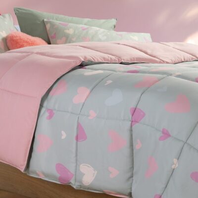 ΠΑΙΔΙΚΟ ΠΑΠΛΩΜΑ ΜΟΝΟ HEARTS ATTACK 160X220 NEF-NEF HOMEWARE, ΕΞΩΤΕΡΙΚΑ:100% ΜΙΚΡΟΙΝΕΣ-ΕΣΩΤΕΡΙΚΑ:100% ΠΟΛΥΕΣΤΕΡΑΣ - Image 2