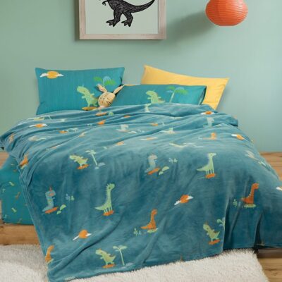 ΠΑΙΔΙΚΗ ΚΟΥΒΕΡΤΑ DINOS ON WHEELS 160Χ220 NEF-NEF HOMEWARE, 100% ΠΟΛΥΕΣΤΕΡΑΣ
