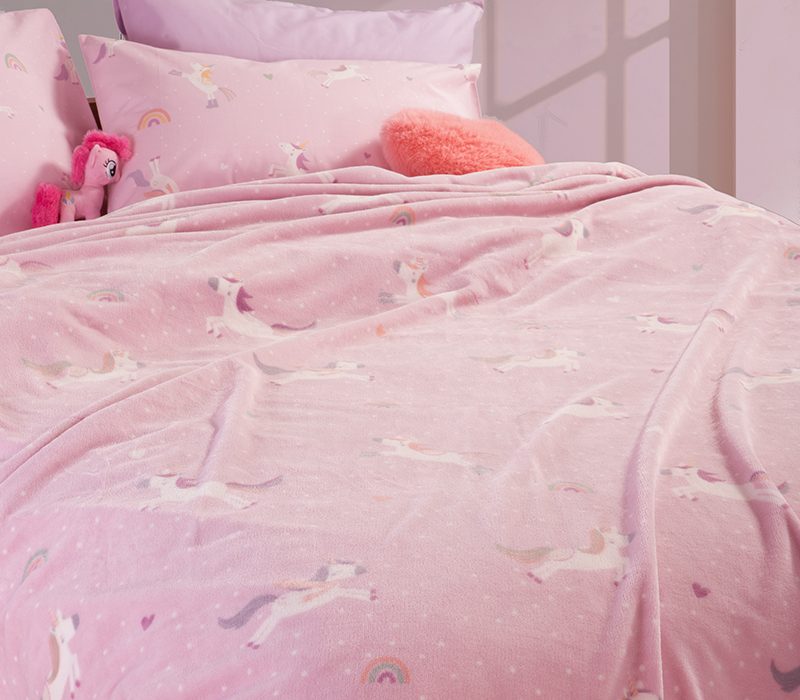ΠΑΙΔΙΚΗ ΚΟΥΒΕΡΤΑ UNICORNS STYLE 160Χ220 NEF-NEF HOMEWARE, 100% ΠΟΛΥΕΣΤΕΡΑΣ - Image 2