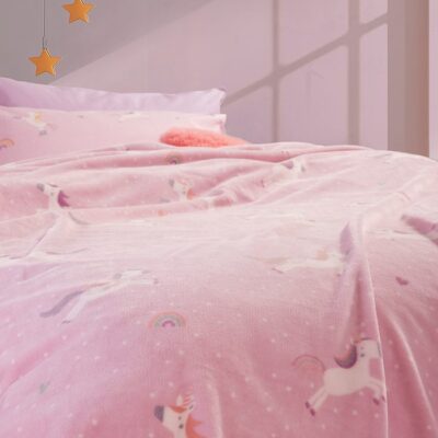 ΠΑΙΔΙΚΗ ΚΟΥΒΕΡΤΑ UNICORNS STYLE 160Χ220 NEF-NEF HOMEWARE, 100% ΠΟΛΥΕΣΤΕΡΑΣ - Image 3