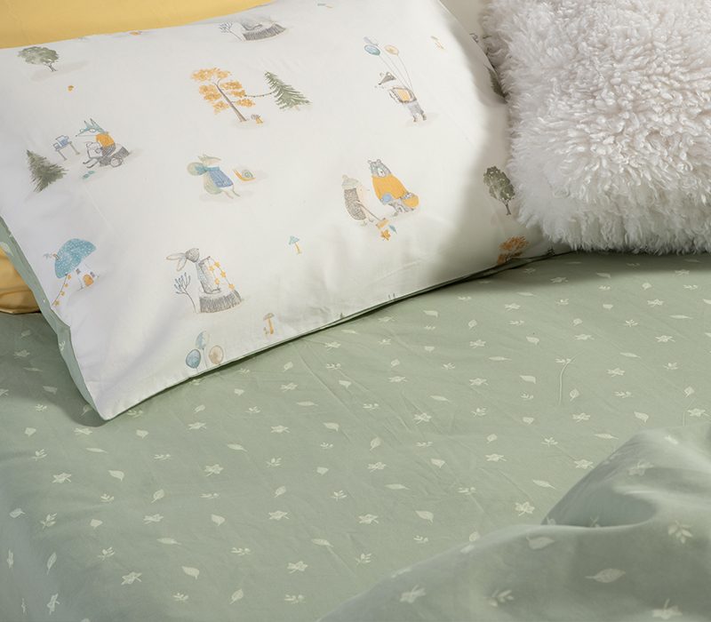 ΠΑΙΔΙΚΑ ΣΕΤ ΣΕΝΤΟΝΙΑ ΜΟΝΑ WOODLAND PARTY 170Χ260 NEF-NEF HOMEWARE, 100% ΒΑΜΒΑΚΙ - Image 3