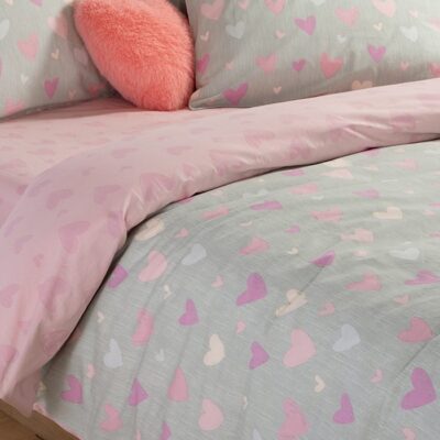 ΠΑΙΔΙΚΑ ΣΕΤ ΣΕΝΤΟΝΙΑ ΜΟΝΑ HEARTS ATTACK 170Χ260 NEF-NEF HOMEWARE, 100% ΒΑΜΒΑΚΙ - Image 2