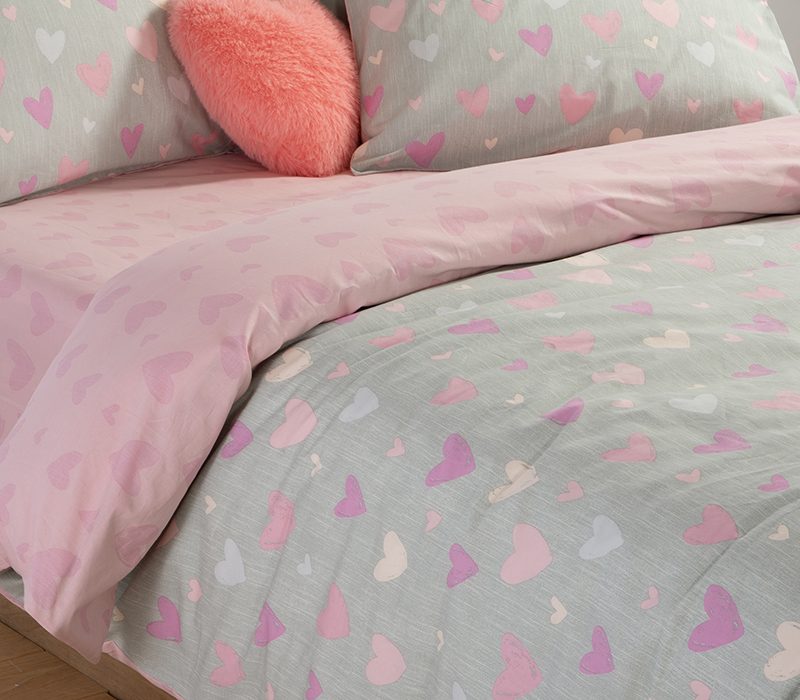 ΠΑΙΔΙΚΑ ΣΕΤ ΣΕΝΤΟΝΙΑ ΜΟΝΑ HEARTS ATTACK 170Χ260 NEF-NEF HOMEWARE, 100% ΒΑΜΒΑΚΙ - Image 2