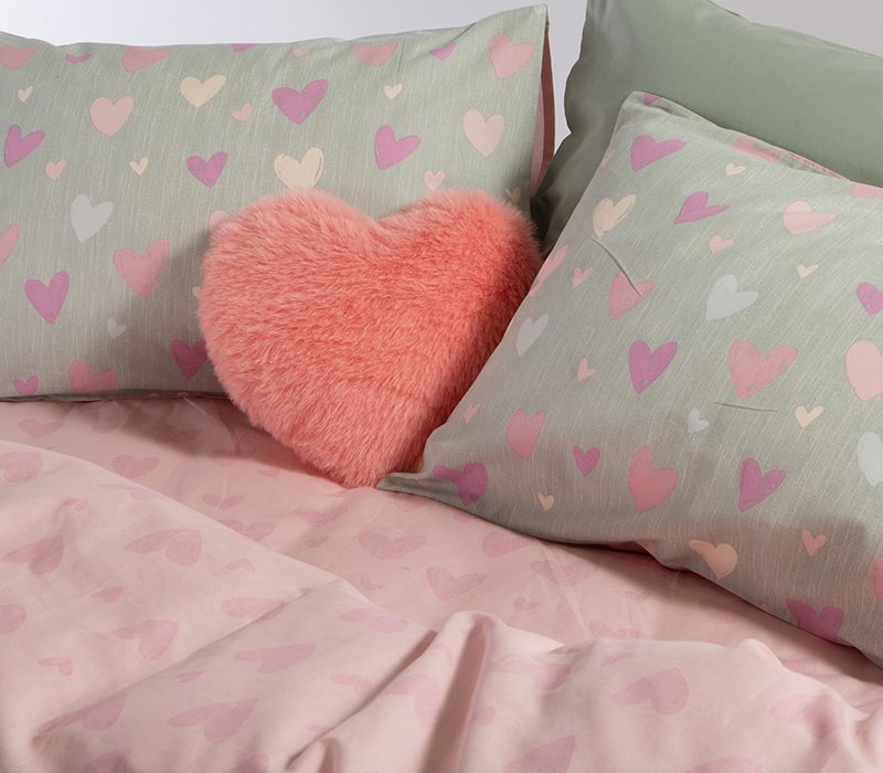 ΠΑΙΔΙΚΑ ΣΕΤ ΣΕΝΤΟΝΙΑ ΜΟΝΑ HEARTS ATTACK 170Χ260 NEF-NEF HOMEWARE, 100% ΒΑΜΒΑΚΙ - Image 3