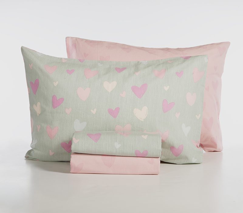 ΠΑΙΔΙΚΑ ΣΕΤ ΣΕΝΤΟΝΙΑ ΜΟΝΑ HEARTS ATTACK 170Χ260 NEF-NEF HOMEWARE, 100% ΒΑΜΒΑΚΙ - Image 4