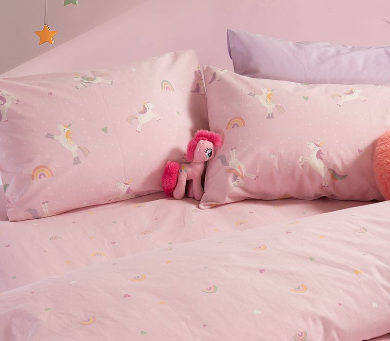 ΠΑΙΔΙΚΑ ΣΕΤ ΣΕΝΤΟΝΙΑ ΜΟΝΑ UNICORNS STYLE 170Χ260 NEF-NEF HOMEWARE, 100% ΒΑΜΒΑΚΙ - Image 3