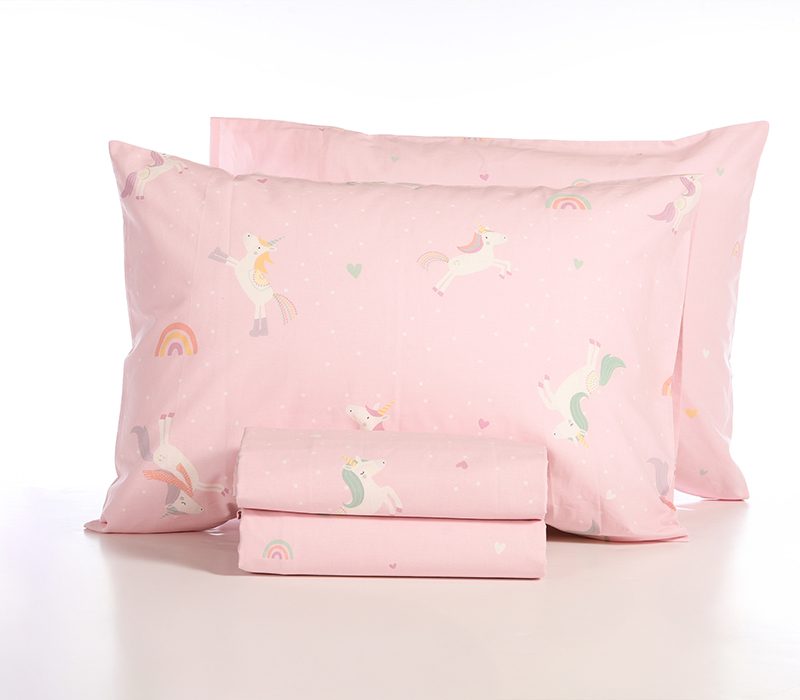 ΠΑΙΔΙΚΑ ΣΕΤ ΣΕΝΤΟΝΙΑ ΜΟΝΑ UNICORNS STYLE 170Χ260 NEF-NEF HOMEWARE, 100% ΒΑΜΒΑΚΙ - Image 4