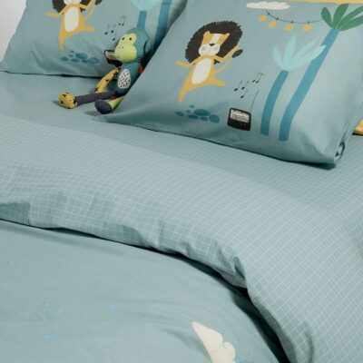 ΠΑΙΔΙΚΑ ΣΕΤ ΣΕΝΤΟΝΙΑ ΜΟΝΑ WILD DANCE 170Χ260 NEF-NEF HOMEWARE, 100% ΒΑΜΒΑΚΙ - Image 4