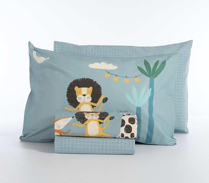 ΠΑΙΔΙΚΑ ΣΕΤ ΣΕΝΤΟΝΙΑ ΜΟΝΑ WILD DANCE 170Χ260 NEF-NEF HOMEWARE, 100% ΒΑΜΒΑΚΙ - Image 5