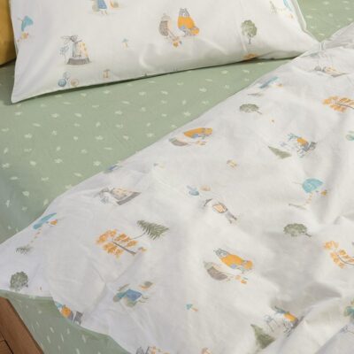 ΠΑΙΔΙΚΗ ΣΕΤ ΠΑΠΛΩΜΑΤΟΘΗΚΗ ΜΟΝΗ WOODLAND PARTY 160Χ240 NEF-NEF HOMEWARE, 100% ΒΑΜΒΑΚΙ - Image 2