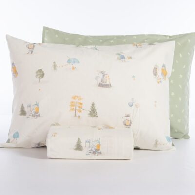ΠΑΙΔΙΚΗ ΣΕΤ ΠΑΠΛΩΜΑΤΟΘΗΚΗ ΜΟΝΗ WOODLAND PARTY 160Χ240 NEF-NEF HOMEWARE, 100% ΒΑΜΒΑΚΙ - Image 3