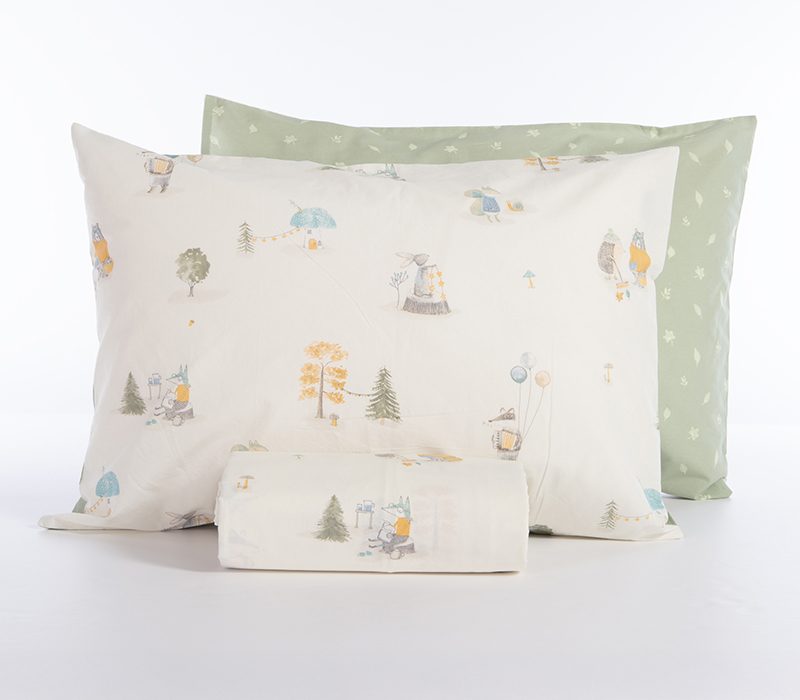 ΠΑΙΔΙΚΗ ΣΕΤ ΠΑΠΛΩΜΑΤΟΘΗΚΗ ΜΟΝΗ WOODLAND PARTY 160Χ240 NEF-NEF HOMEWARE, 100% ΒΑΜΒΑΚΙ - Image 3
