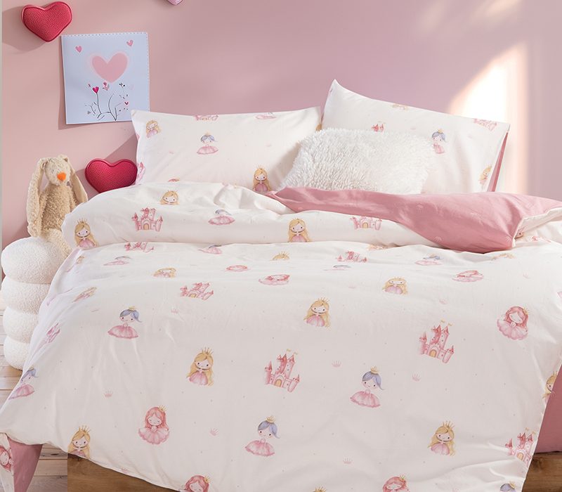 ΠΑΙΔΙΚΗ ΣΕΤ ΠΑΠΛΩΜΑΤΟΘΗΚΗ ΜΟΝΗ OUR PRINCESS 160Χ240 NEF-NEF HOMEWARE, 100% ΒΑΜΒΑΚΙ