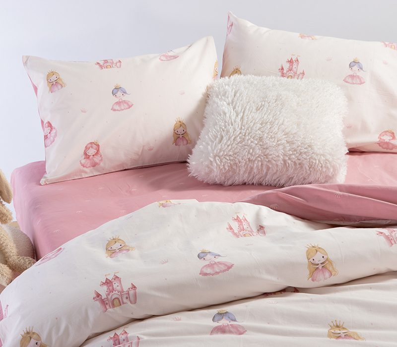 ΠΑΙΔΙΚΗ ΣΕΤ ΠΑΠΛΩΜΑΤΟΘΗΚΗ ΜΟΝΗ OUR PRINCESS 160Χ240 NEF-NEF HOMEWARE, 100% ΒΑΜΒΑΚΙ - Image 2