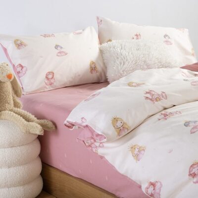 ΠΑΙΔΙΚΗ ΣΕΤ ΠΑΠΛΩΜΑΤΟΘΗΚΗ ΜΟΝΗ OUR PRINCESS 160Χ240 NEF-NEF HOMEWARE, 100% ΒΑΜΒΑΚΙ - Image 3