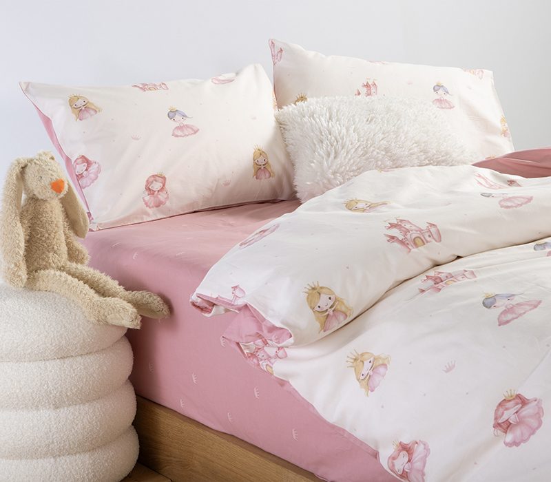 ΠΑΙΔΙΚΗ ΣΕΤ ΠΑΠΛΩΜΑΤΟΘΗΚΗ ΜΟΝΗ OUR PRINCESS 160Χ240 NEF-NEF HOMEWARE, 100% ΒΑΜΒΑΚΙ - Image 3