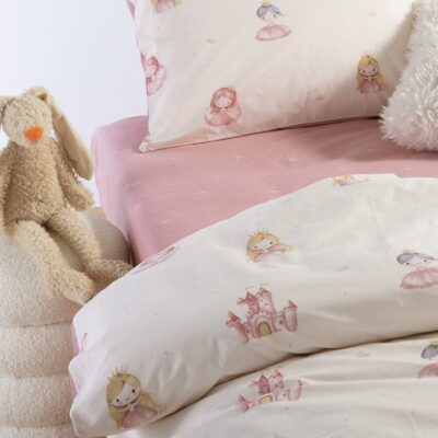 ΠΑΙΔΙΚΗ ΣΕΤ ΠΑΠΛΩΜΑΤΟΘΗΚΗ ΜΟΝΗ OUR PRINCESS 160Χ240 NEF-NEF HOMEWARE, 100% ΒΑΜΒΑΚΙ - Image 4