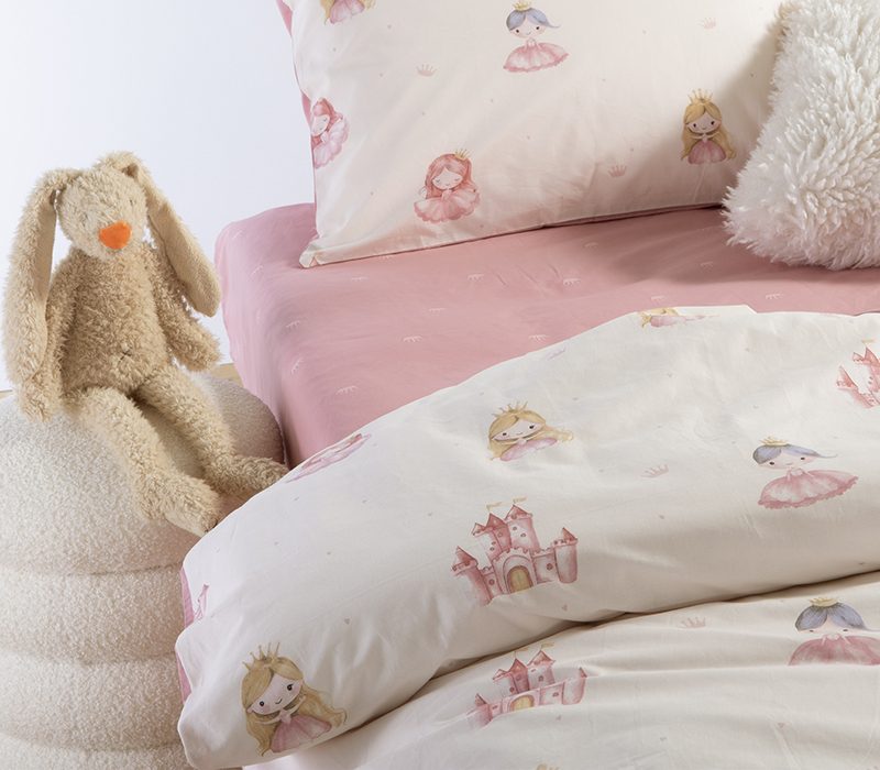 ΠΑΙΔΙΚΗ ΣΕΤ ΠΑΠΛΩΜΑΤΟΘΗΚΗ ΜΟΝΗ OUR PRINCESS 160Χ240 NEF-NEF HOMEWARE, 100% ΒΑΜΒΑΚΙ - Image 4