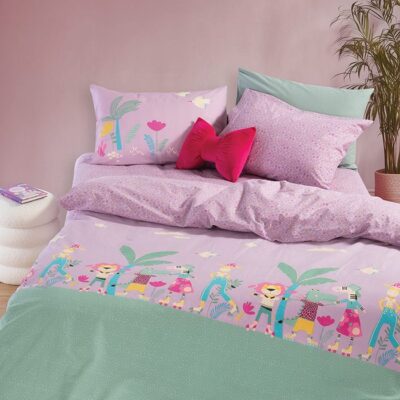 ΠΑΙΔΙΚΗ ΣΕΤ ΠΑΠΛΩΜΑΤΟΘΗΚΗ ΜΟΝΗ ROLLER FRIENDS 160Χ240 NEF-NEF HOMEWARE, 100% ΒΑΜΒΑΚΙ