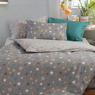 ΠΑΙΔΙΚΗ ΣΕΤ ΠΑΠΛΩΜΑΤΟΘΗΚΗ ΜΟΝΗ STARS ABOVE 160Χ240 NEF-NEF HOMEWARE, 100% ΒΑΜΒΑΚΙ