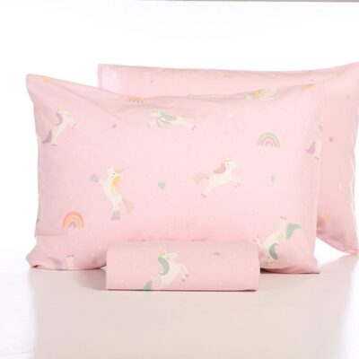 ΠΑΙΔΙΚΗ ΣΕΤ ΠΑΠΛΩΜΑΤΟΘΗΚΗ ΜΟΝΗ UNICORNS STYLE 160Χ240 NEF-NEF HOMEWARE, 100% ΒΑΜΒΑΚΙ - Image 4