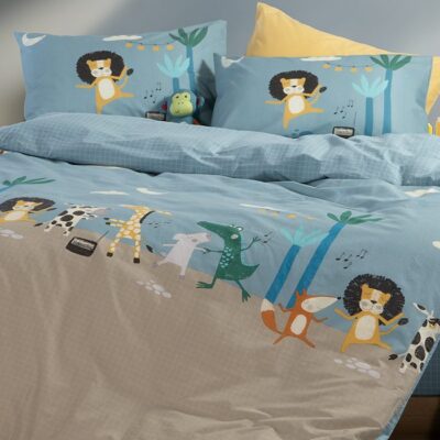 ΠΑΙΔΙΚΗ ΣΕΤ ΠΑΠΛΩΜΑΤΟΘΗΚΗ ΜΟΝΗ WILD DANCE 160Χ240 NEF-NEF HOMEWARE, 100% ΒΑΜΒΑΚΙ - Image 3