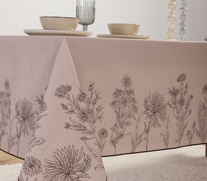 ΤΡΑΠΕΖΟΜΑΝΤΗΛΟ KERKYNIA 140X140 NEF-NEF HOMEWARE, 100% ΒΑΜΒΑΚΙ - Image 2