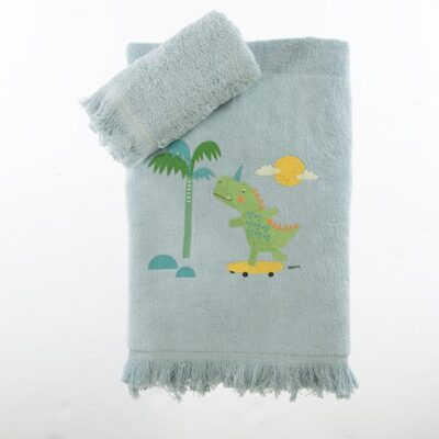 ΠΑΙΔΙΚΕΣ ΠΕΤΣΕΤΕΣ ΣΕΤ 2TMX DINOS ON WHEELS NEF-NEF HOMEWARE, 100% ΒΑΜΒΑΚΙ