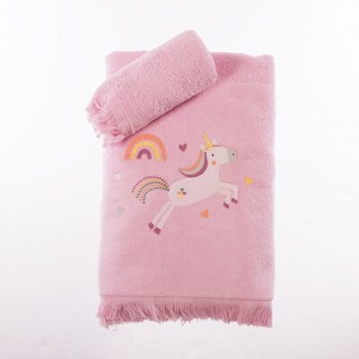 ΠΑΙΔΙΚΕΣ ΠΕΤΣΕΤΕΣ ΣΕΤ 2TMX UNICORNS STYLE NEF-NEF HOMEWARE, 100% ΒΑΜΒΑΚΙ