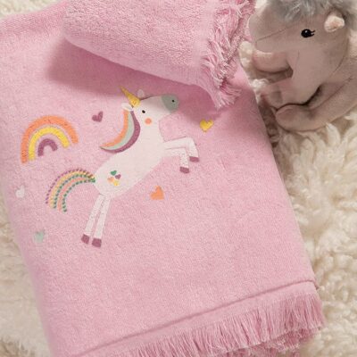 ΠΑΙΔΙΚΕΣ ΠΕΤΣΕΤΕΣ ΣΕΤ 2TMX UNICORNS STYLE NEF-NEF HOMEWARE, 100% ΒΑΜΒΑΚΙ - Image 2