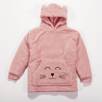 ΠΑΙΔΙΚΟ ΠΟΝΤΣΟ SMILING CAT NEF-NEF HOMEWARE, 100% ΠΟΛΥΕΣΤΕΡΑΣ