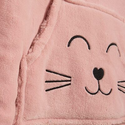 ΠΑΙΔΙΚΟ ΠΟΝΤΣΟ SMILING CAT NEF-NEF HOMEWARE, 100% ΠΟΛΥΕΣΤΕΡΑΣ - Image 2