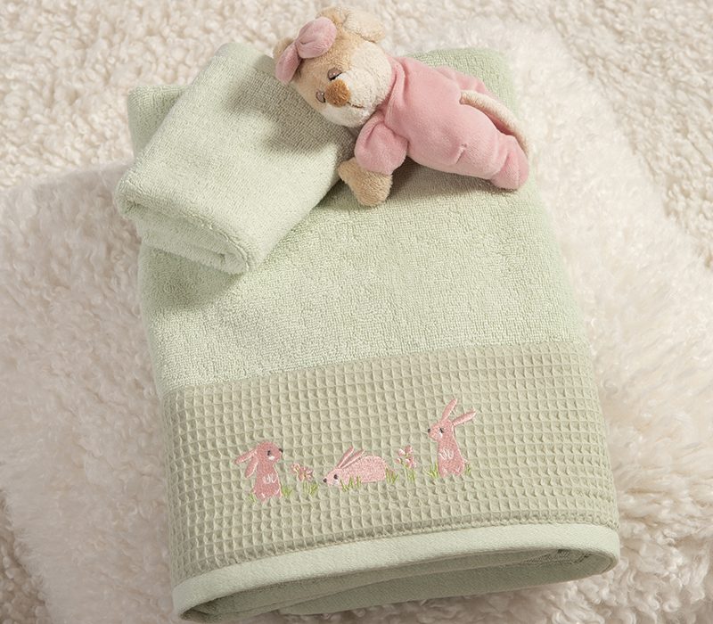 ΒΡΕΦΙΚΕΣ ΠΕΤΣΕΤΕΣ ΣΕΤ 2TMX COUNTRY BUNNY NEF-NEF HOMEWARE, 100% ΒΑΜΒΑΚΙ