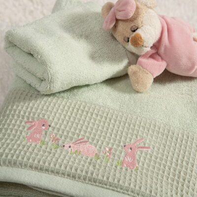 ΒΡΕΦΙΚΕΣ ΠΕΤΣΕΤΕΣ ΣΕΤ 2TMX COUNTRY BUNNY NEF-NEF HOMEWARE, 100% ΒΑΜΒΑΚΙ - Image 2