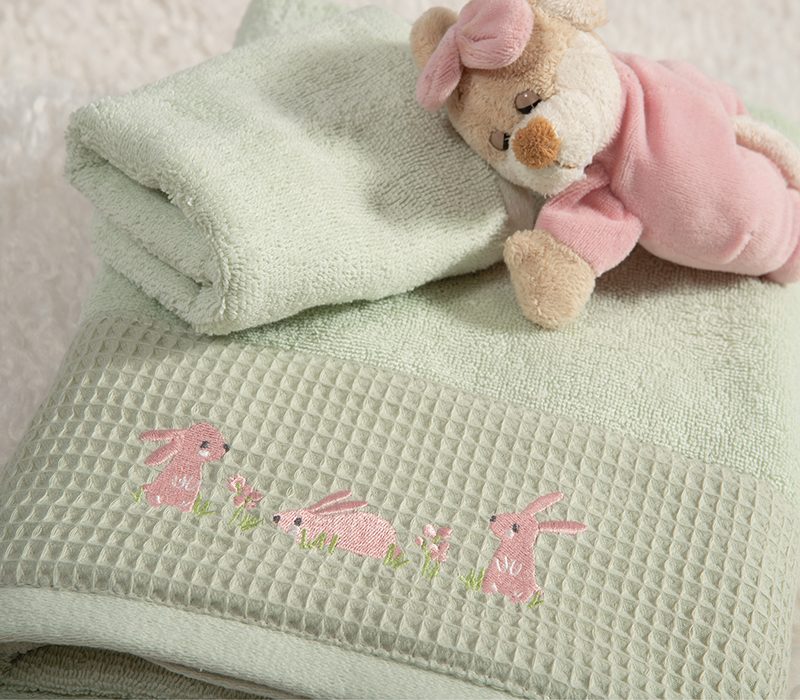 ΒΡΕΦΙΚΕΣ ΠΕΤΣΕΤΕΣ ΣΕΤ 2TMX COUNTRY BUNNY NEF-NEF HOMEWARE, 100% ΒΑΜΒΑΚΙ - Image 2