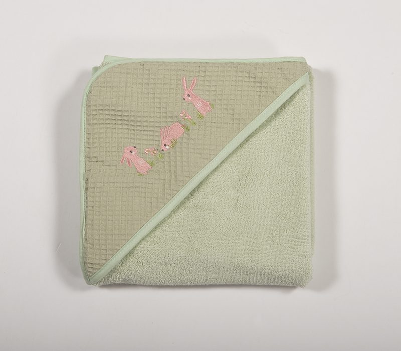 ΒΡΕΦΙΚΗ ΚΑΠΑ COUNTRY BUNNY 75X75 NEF-NEF HOMEWARE, 100% ΒΑΜΒΑΚΙ - Image 2