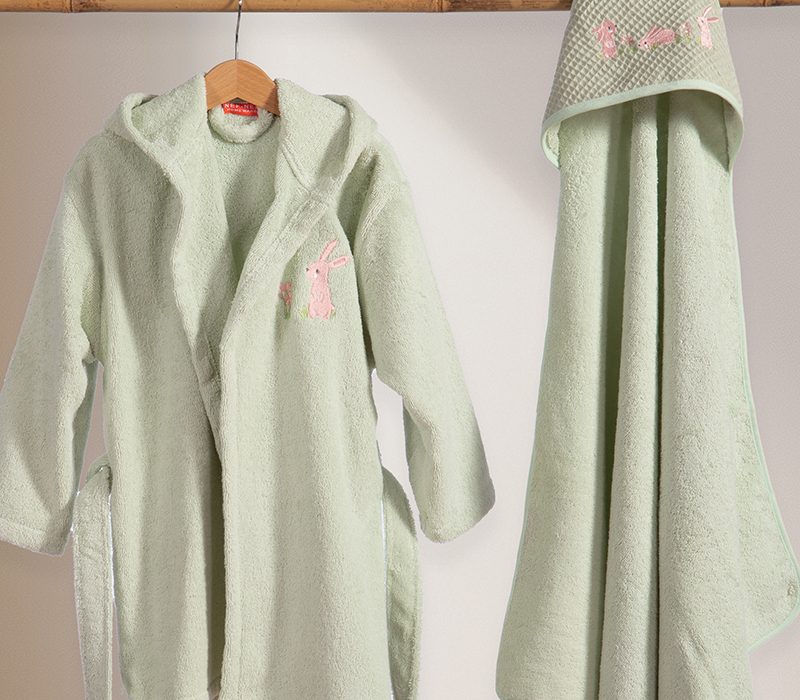 ΒΡΕΦΙΚΗ ΚΑΠΑ COUNTRY BUNNY 75X75 NEF-NEF HOMEWARE, 100% ΒΑΜΒΑΚΙ - Image 3